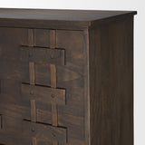 Truss Dark Brown Wood 6 Door Tall Cabinet by Mercana at Eve Furniture