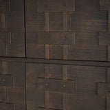 Truss Dark Brown Wood 6 Door Tall Cabinet by Mercana at Eve Furniture