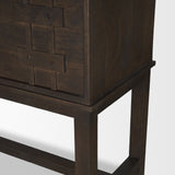 Truss Dark Brown Wood 6 Door Tall Cabinet by Mercana at Eve Furniture