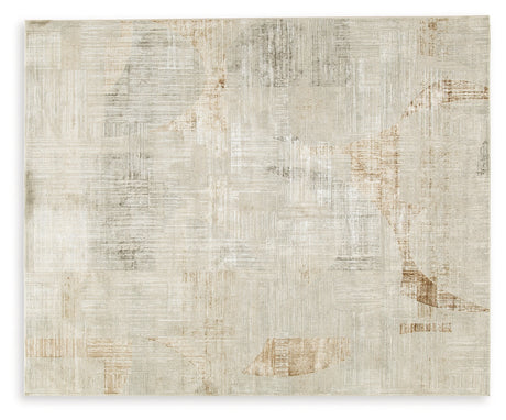 Truward Linen/Gray/Caramel Large Rug by Ashley at Eve Furniture