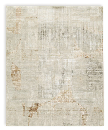 Truward Linen/Gray/Caramel Large Rug by Ashley at Eve Furniture