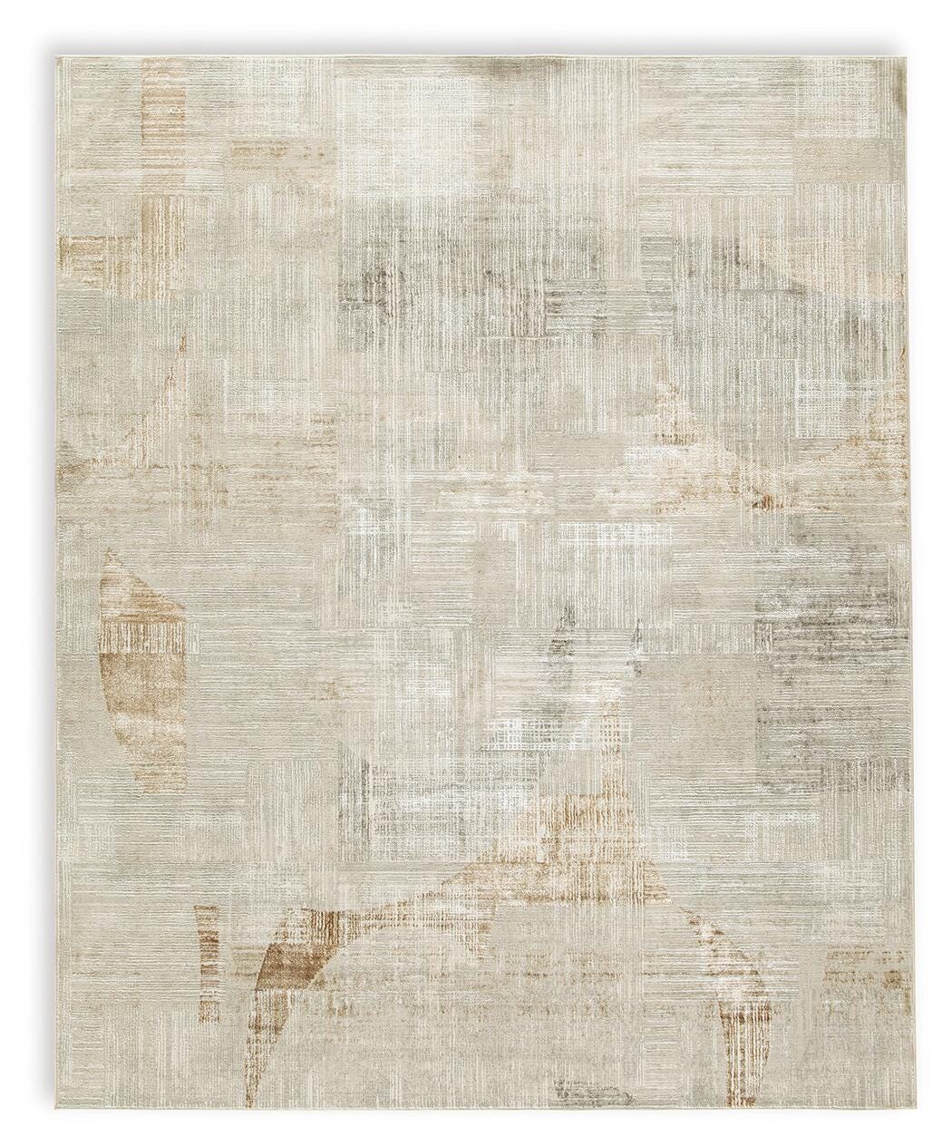Truward Linen/Gray/Caramel Large Rug by Ashley at Eve Furniture