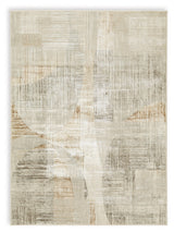 Truward Linen/Gray/Caramel Medium Rug by Ashley at Eve Furniture