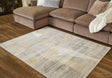 Truward Linen/Gray/Caramel Medium Rug by Ashley at Eve Furniture