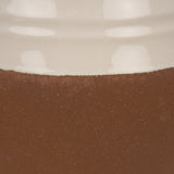 Tryna Large Beige w/ Matte Brown Ceramic Vase by Mercana at Eve Furniture