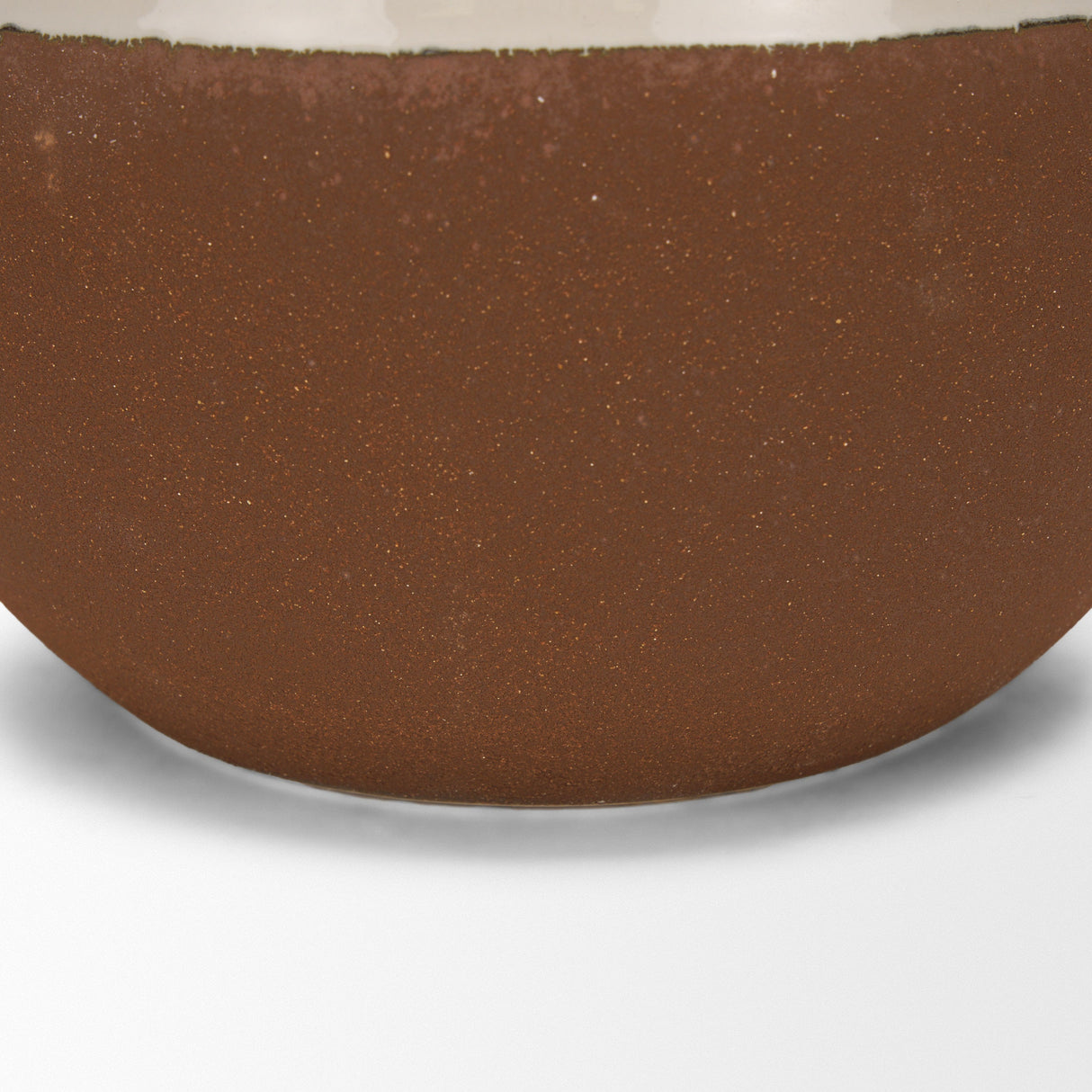 Tryna Large Beige w/ Matte Brown Ceramic Vase by Mercana at Eve Furniture
