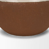 Tryna Large Beige w/ Matte Brown Ceramic Vase by Mercana at Eve Furniture