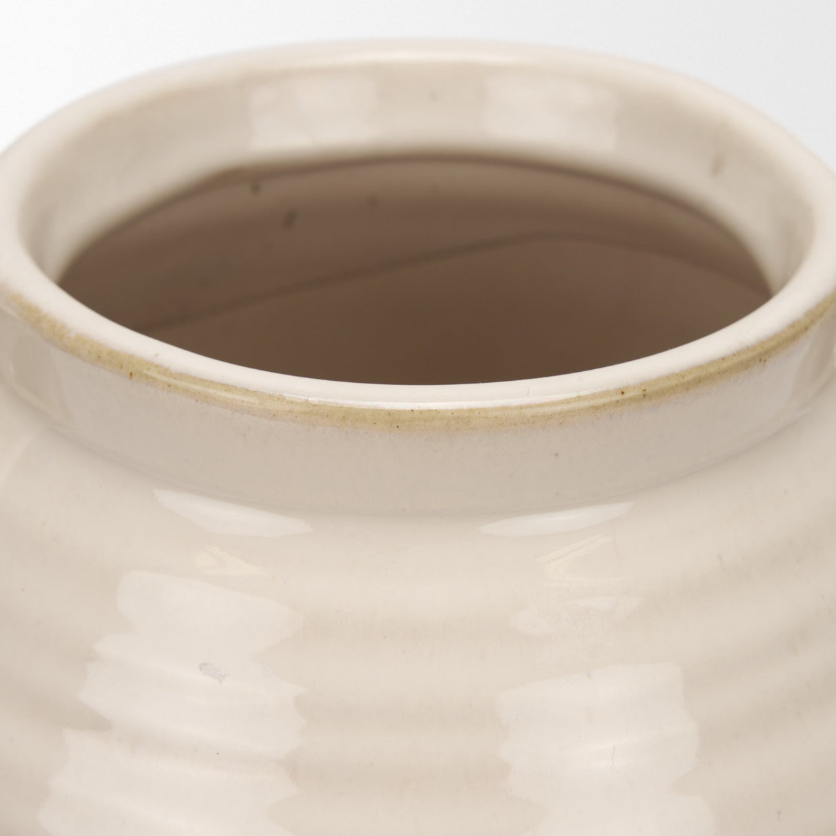 Tryna Small Beige w/ Matte Brown Ceramic Vase by Mercana at Eve Furniture