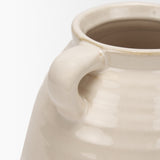 Tryna Small Beige w/ Matte Brown Ceramic Vase by Mercana at Eve Furniture