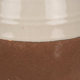 Tryna Small Beige w/ Matte Brown Ceramic Vase by Mercana at Eve Furniture