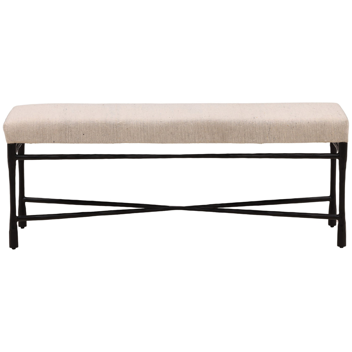 Trystan Bench, Cream by Dovetail at Eve Furniture