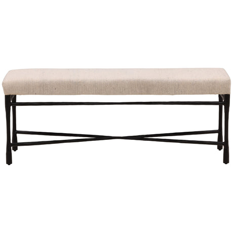 Trystan Bench, Cream by Dovetail at Eve Furniture