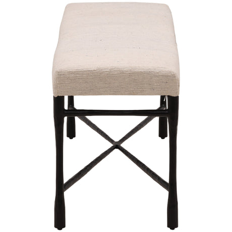 Trystan Bench, Cream by Dovetail at Eve Furniture