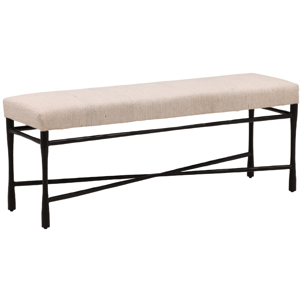 Trystan Bench, Cream by Dovetail at Eve Furniture