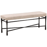 Trystan Bench, Cream by Dovetail at Eve Furniture