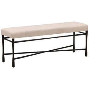 Trystan Bench, Cream by Dovetail at Eve Furniture