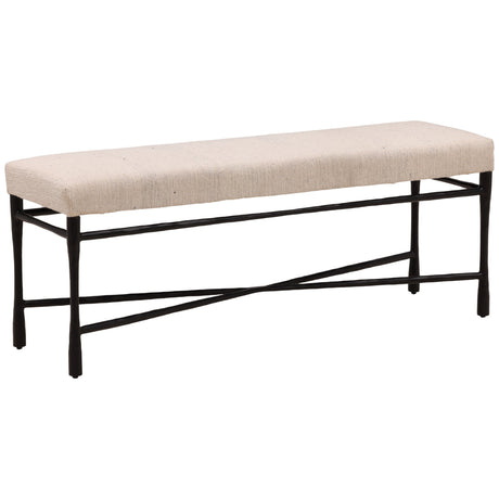 Trystan Bench, Cream by Dovetail at Eve Furniture