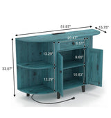Astoria Vintage Blue 52" Buffet Sideboard with Power Outlets by Coaster at Eve Furniture