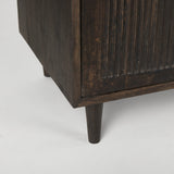 Tucker Dark Brown w/ Carved Arch Pattern 4 Door Sideboard by Mercana at Eve Furniture