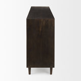 Tucker Dark Brown w/ Carved Arch Pattern 4 Door Sideboard by Mercana at Eve Furniture