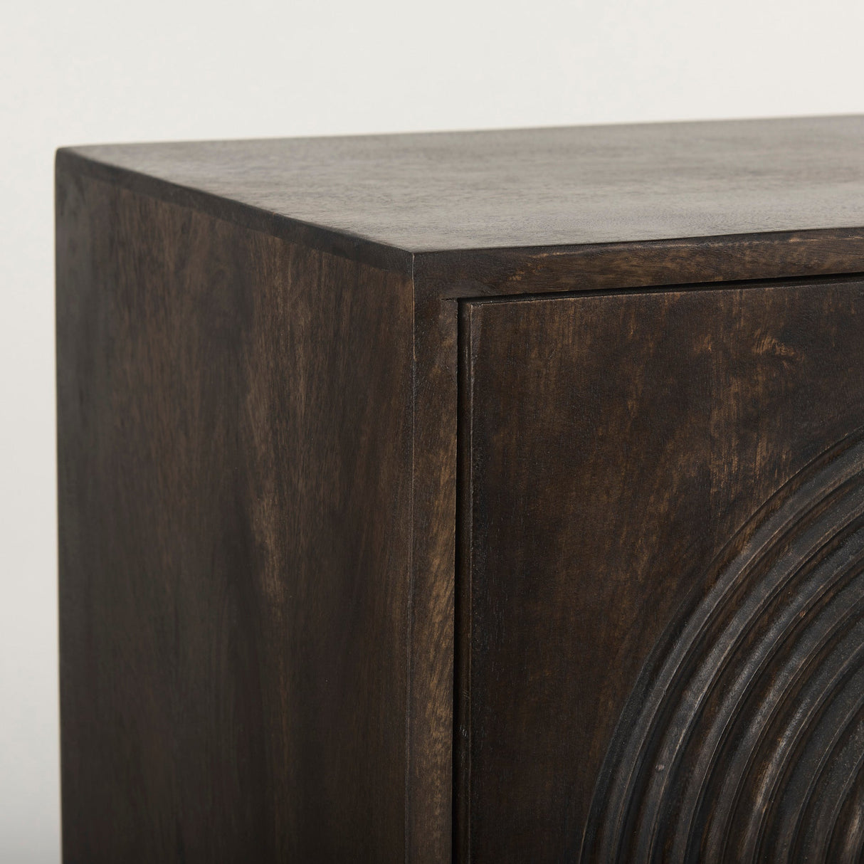 Tucker Dark Brown w/ Carved Arch Pattern 4 Door Sideboard by Mercana at Eve Furniture