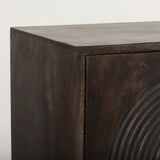 Tucker Dark Brown w/ Carved Arch Pattern 4 Door Sideboard by Mercana at Eve Furniture