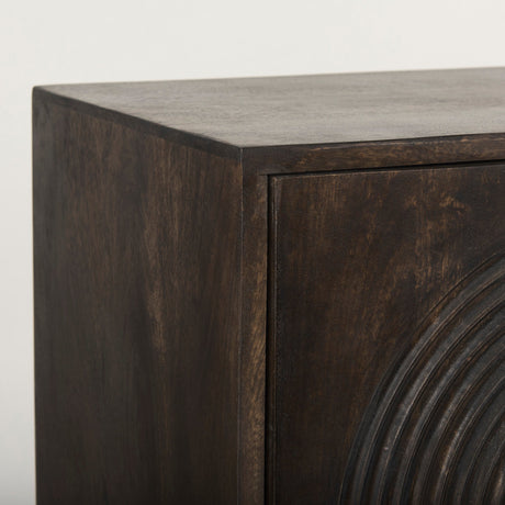 Tucker Dark Brown w/ Carved Arch Pattern 4 Door Sideboard by Mercana at Eve Furniture