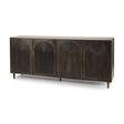 Tucker Dark Brown w/ Carved Arch Pattern 4 Door Sideboard by Mercana at Eve Furniture
