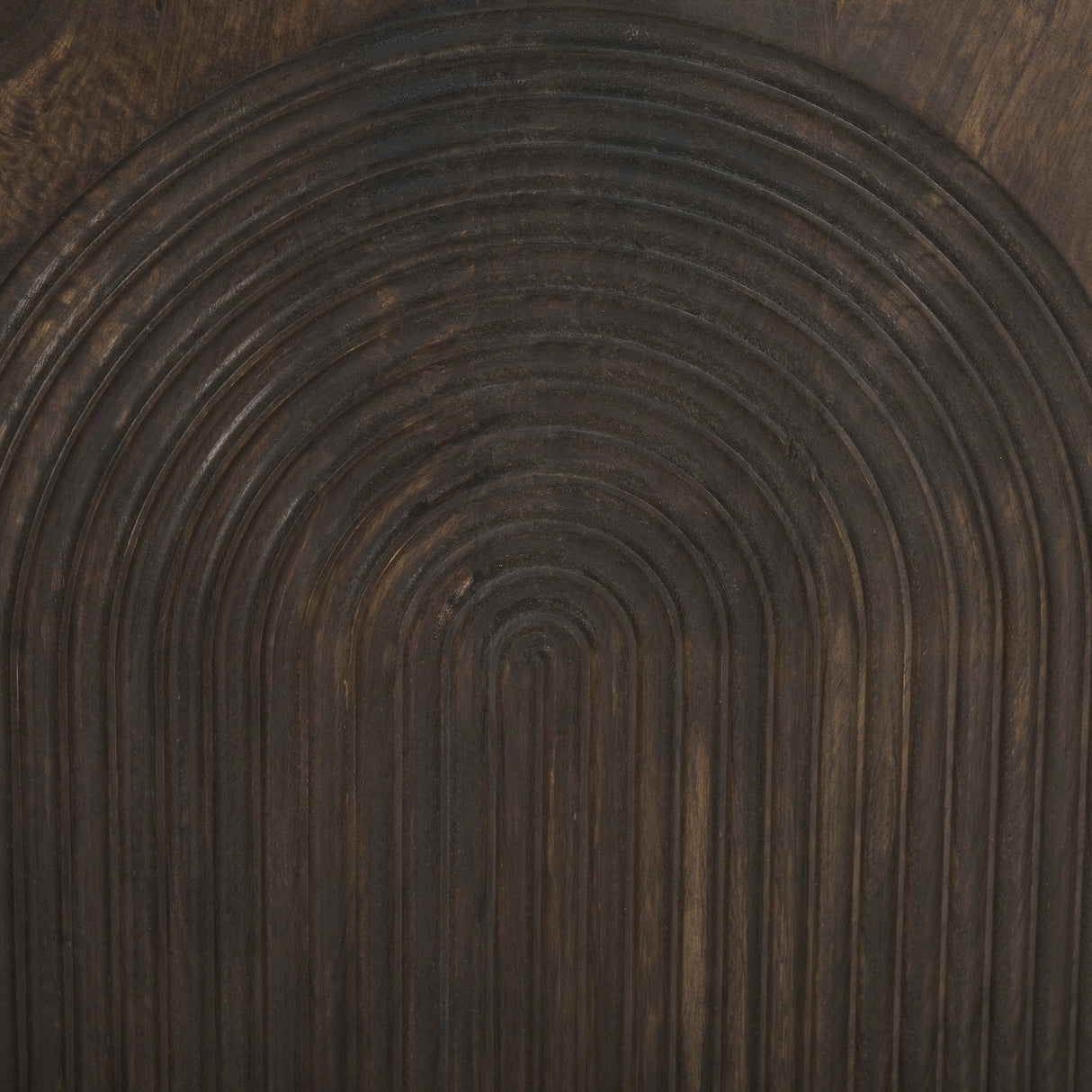 Tucker Dark Brown Wood w/ Carved Arch Pattern 2 Door Cabinet by Mercana at Eve Furniture