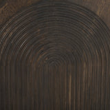 Tucker Dark Brown Wood w/ Carved Arch Pattern 2 Door Cabinet by Mercana at Eve Furniture