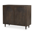 Tucker Dark Brown Wood w/ Carved Arch Pattern 2 Door Cabinet by Mercana at Eve Furniture