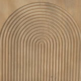 Tucker Light Brown Wood w/ Carved Arch Pattern 2 Door Accent Cabinet by Mercana at Eve Furniture