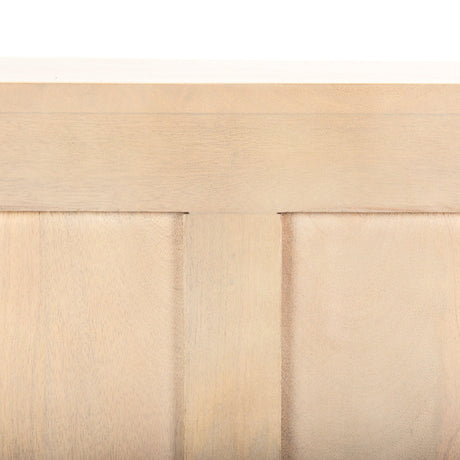Tucker Light Brown Wood w/ Carved Arch Pattern 4 Door Sideboard by Mercana at Eve Furniture
