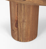 Tucson Natural Wood w/ Round Black Oak Top Coffee Table by Mercana at Eve Furniture