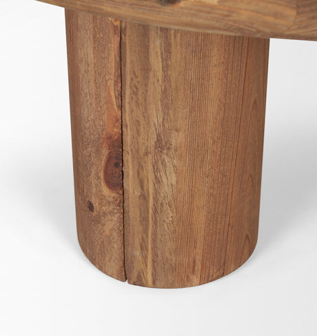Tucson Natural Wood w/ Round Black Oak Top Coffee Table by Mercana at Eve Furniture