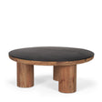 Tucson Natural Wood w/ Round Black Oak Top Coffee Table by Mercana at Eve Furniture