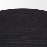 Tucson Natural Wood w/ Round Black Oak Top Side Table by Mercana at Eve Furniture