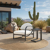 Tudi Black Outdoor Side Table by Zuomod at Eve Furniture