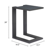 Tudi Black Outdoor Side Table by Zuomod at Eve Furniture