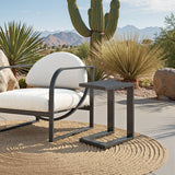 Tudi Black Outdoor Side Table by Zuomod at Eve Furniture