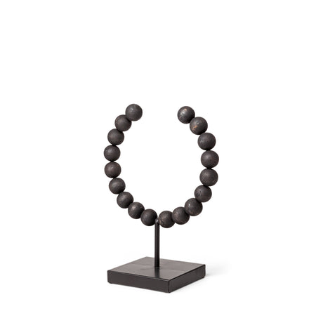 Tulane I (Small) 9L x 5W Black Beaded Broken Sphere Decorative Object by Mercana at Eve Furniture
