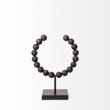 Tulane I (Small) Black Beaded Broken Sphere Decorative Object by Mercana at Eve Furniture