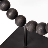 Tulane I (Small) Black Beaded Broken Sphere Decorative Object by Mercana at Eve Furniture
