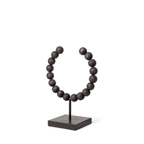 Tulane I (Small) Black Beaded Broken Sphere Decorative Object by Mercana at Eve Furniture