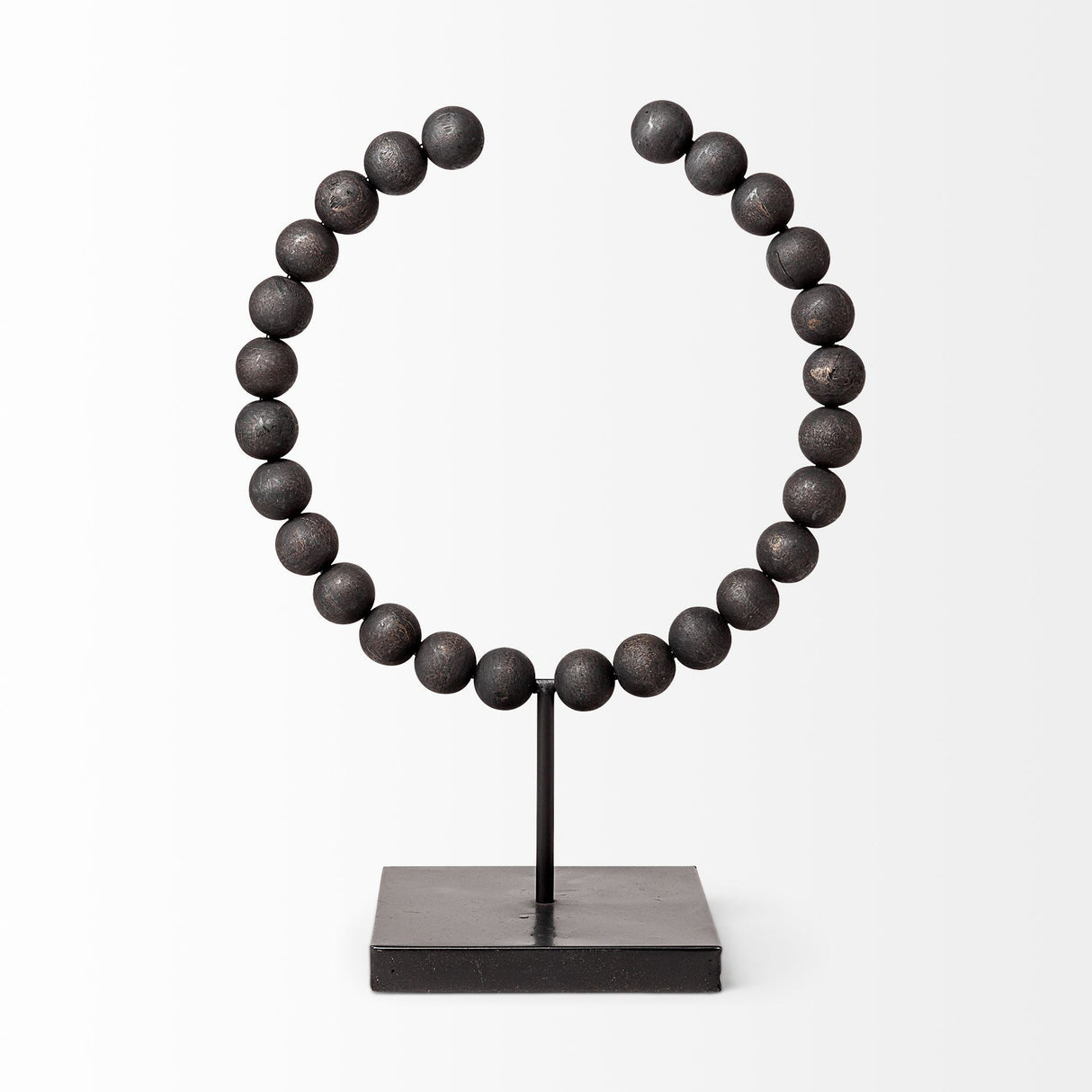 Tulane II (Large) 12L x 6W Black Beaded Broken Sphere Decorative Object by Mercana at Eve Furniture