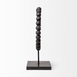 Tulane II (Large) 12L x 6W Black Beaded Broken Sphere Decorative Object by Mercana at Eve Furniture