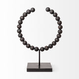 Tulane II (Large) Black Beaded Broken Sphere Decorative Object by Mercana at Eve Furniture