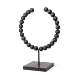 Tulane II (Large) Black Beaded Broken Sphere Decorative Object by Mercana at Eve Furniture