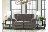 Tulen Gray Manual Reclining Loveseat by Ashley at Eve Furniture