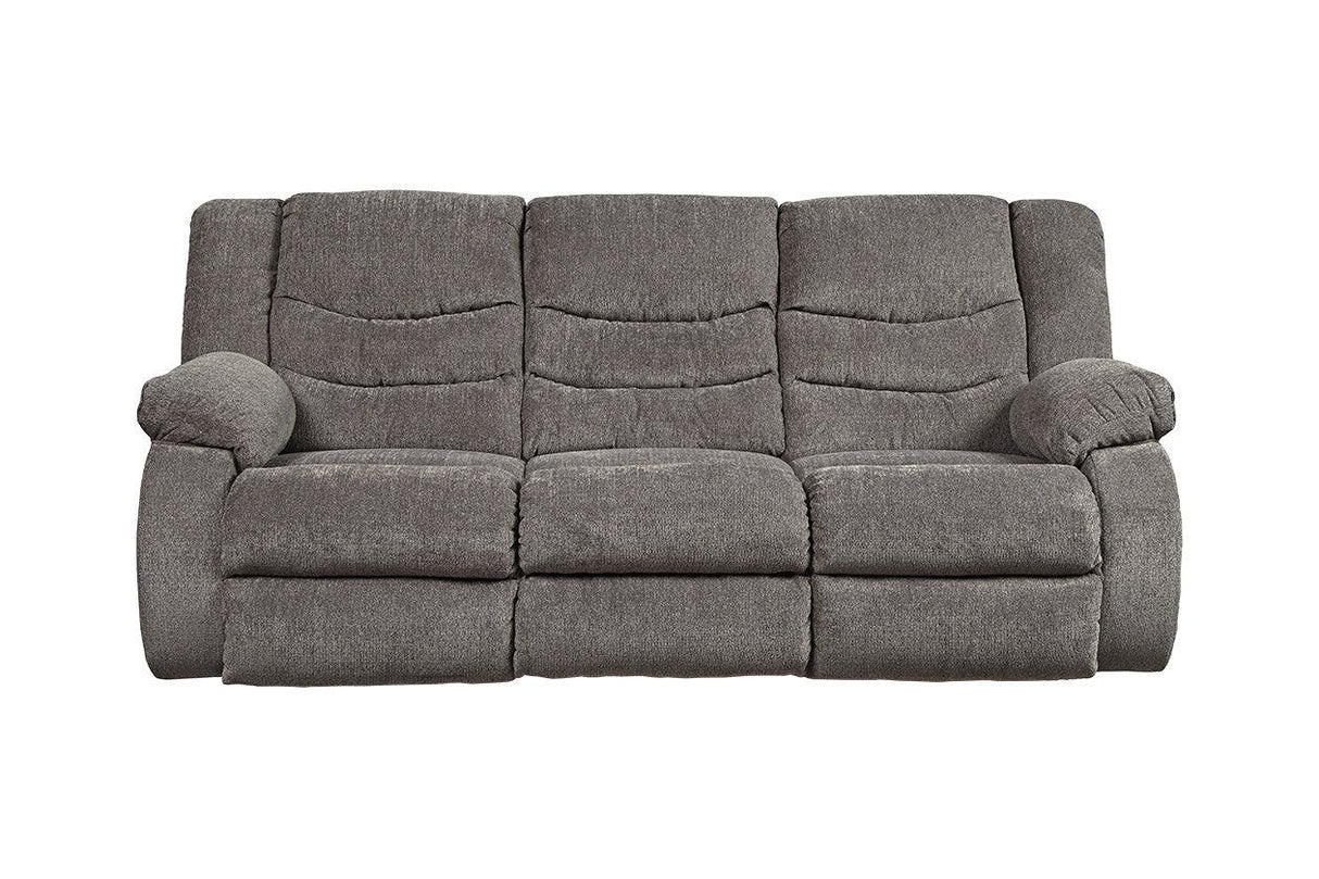 Tulen Gray Manual Reclining Sofa by Ashley at Eve Furniture